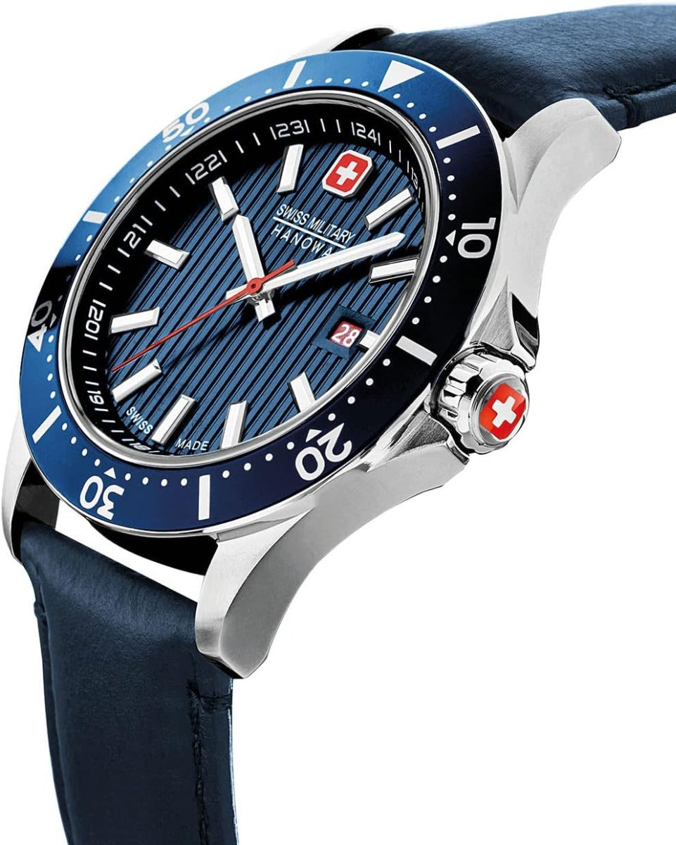 Swiss Military Hanowa Mens Watch with Blue Dial SMWGB2100607