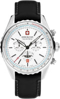 Swiss Military Afterburn Mens Chronograph Watch with White Dial and Black Strap SMWGC0000302