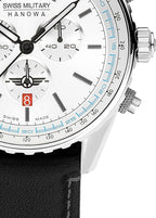 Swiss Military Afterburn Mens Chronograph Watch with White Dial and Black Strap SMWGC0000302