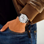 Swiss Military Afterburn Mens Chronograph Watch with White Dial and Black Strap SMWGC0000302