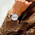 Swiss Military Afterburn Mens Chronograph Watch with White Dial and Black Strap SMWGC0000302