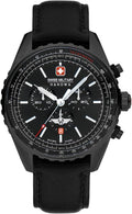 Swiss Military Afterburn Mens Watch with Black Dial and Black Strap SMWGC0000330
