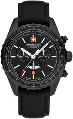 Swiss Military Afterburn Mens Watch with Black Dial and Black Strap SMWGC0000330