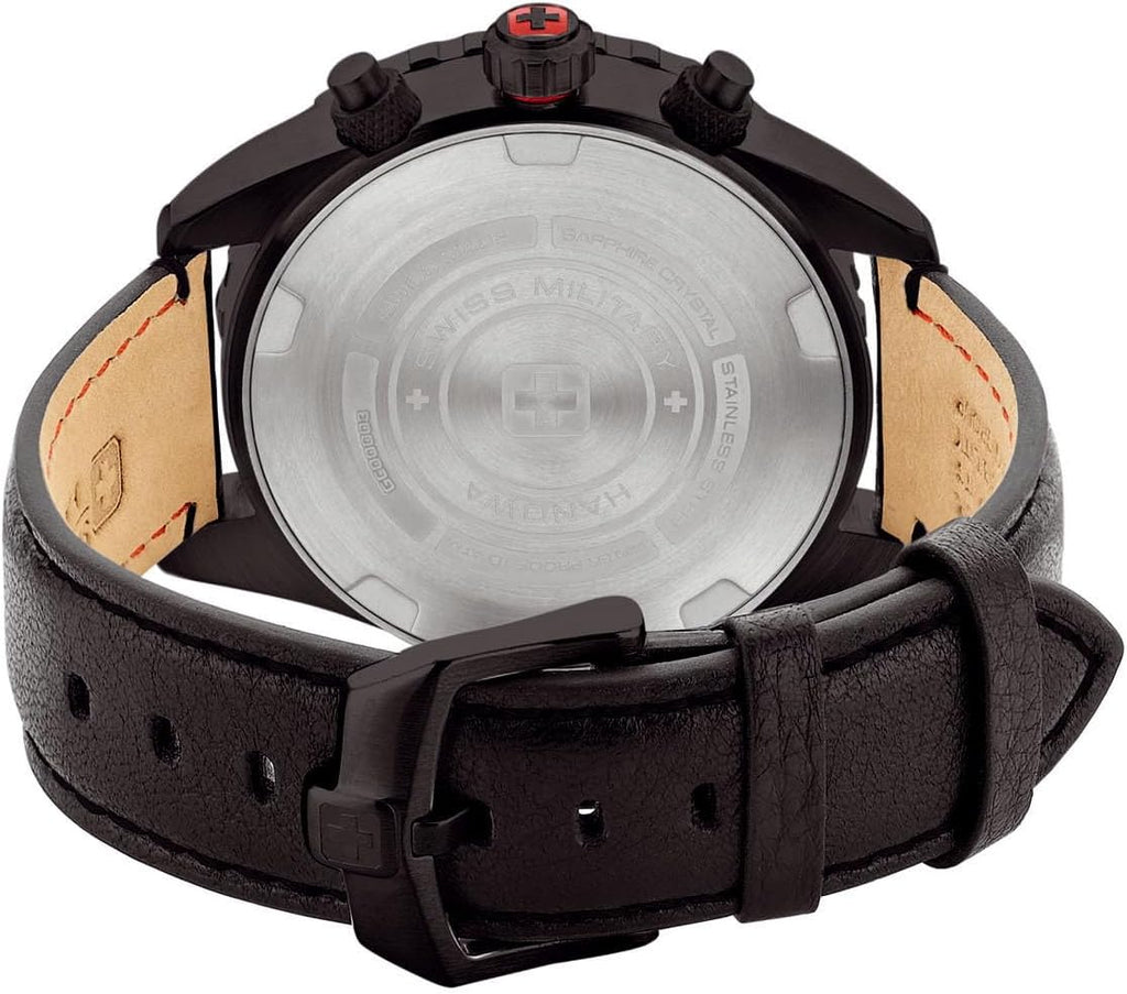 Swiss Military Afterburn Mens Watch with Black Dial and Black Strap SMWGC0000330