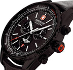 Swiss Military Afterburn Mens Watch with Black Dial and Black Strap SMWGC0000330