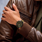 Swiss Military Afterburn Mens Chronograph Watch with Green Dial and Green Strap SMWGC0000340