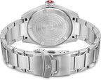 Swiss Military Mens Watch with Black Dial and Silver Strap SMWGG0001503