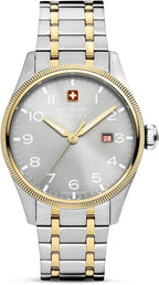 Swiss Military Mens Watch with Grey Dial and Two Tone Stainless Steel Strap SMWGH0000860