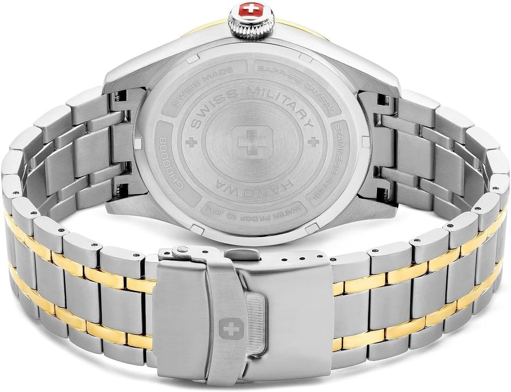 Swiss Military Mens Watch with Grey Dial and Two Tone Stainless Steel Strap SMWGH0000860