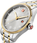 Swiss Military Mens Watch with Grey Dial and Two Tone Stainless Steel Strap SMWGH0000860