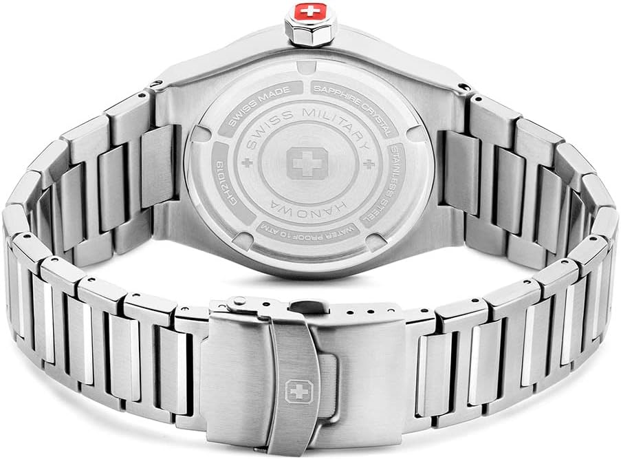 Swiss Military Men's Watch with Blue Dial and Silver Strap SMWGH2101903