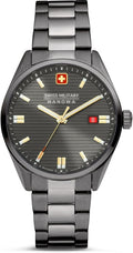 Swiss Military Mens Watch with Grey Dial and Grey Stainless Steel Strap SMWGH2200141