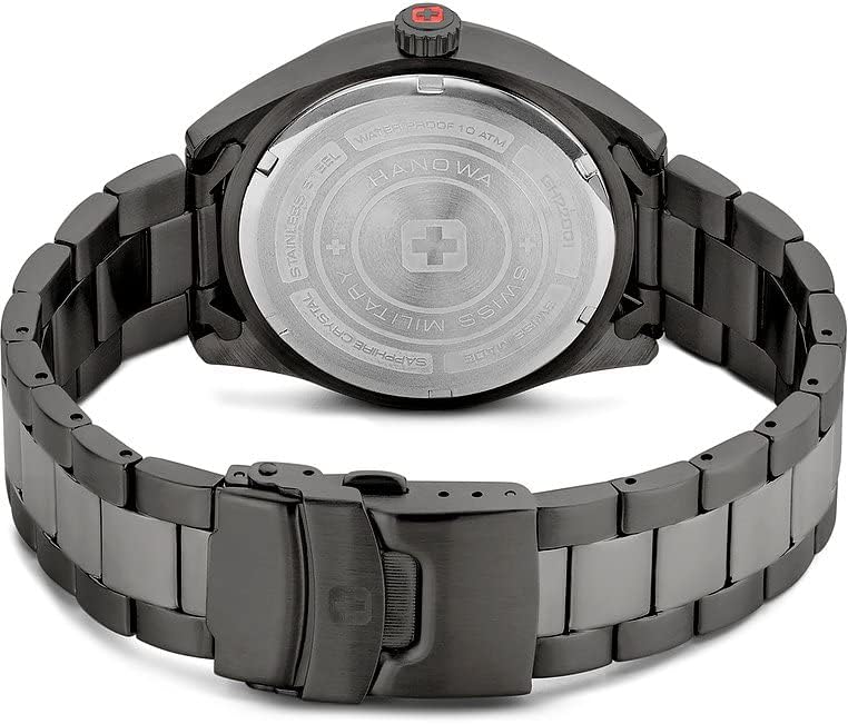 Swiss Military Mens Watch with Grey Dial and Grey Stainless Steel Strap SMWGH2200141