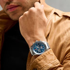 Swiss Military Mens Chronograph Watch with Silver Strap SMWGI0000304