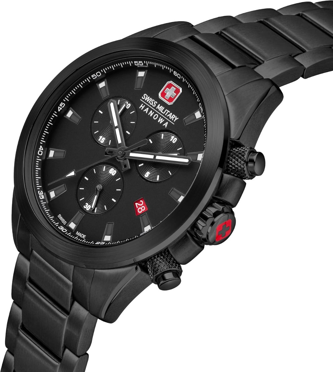 Swiss Military Chiroptera Mens Watch with Black Dial and Black Strap SMWGI0001930