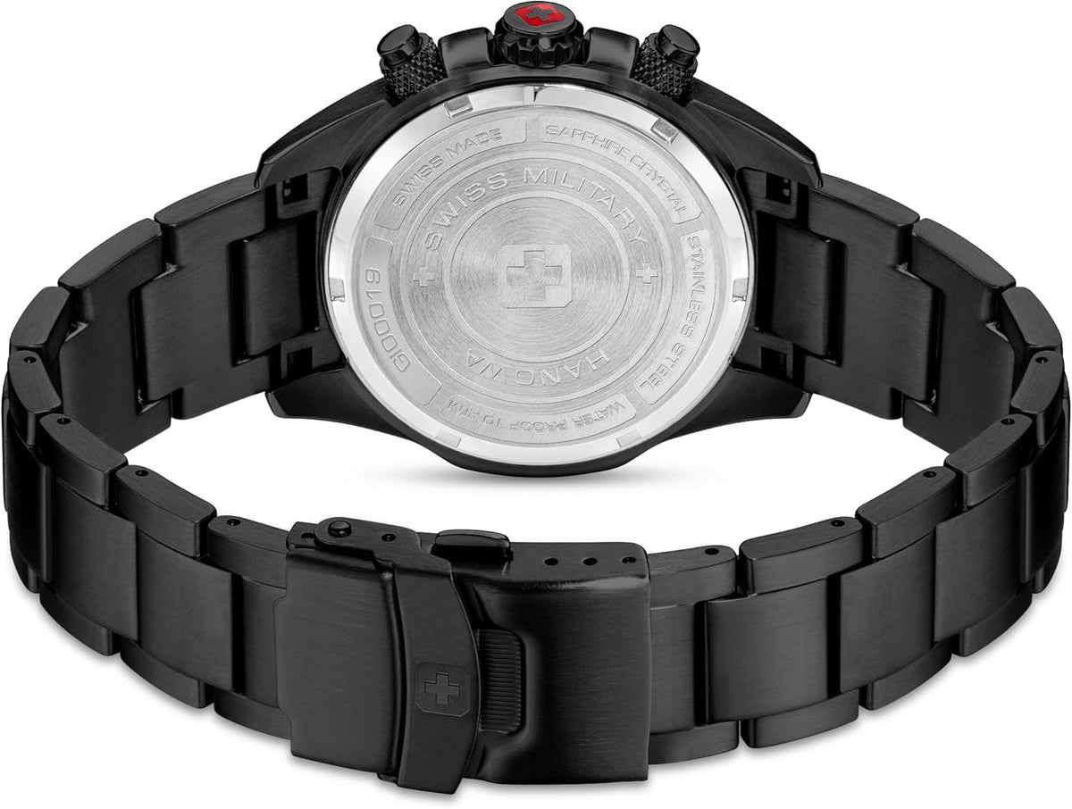 Swiss Military Chiroptera Mens Watch with Black Dial and Black Strap SMWGI0001930