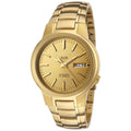 Seiko 5 Mens Automatic Gold Dial Watch SNKA10K1