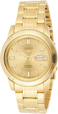 Seiko Men's Automatic Watch with Gold Dial and Gold Stainless Bracelet SNKK20K1