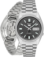 Seiko 5 Mens Automatic Watch SNXS79 with Black Dial and Silver Stainless Steel Bracelet
