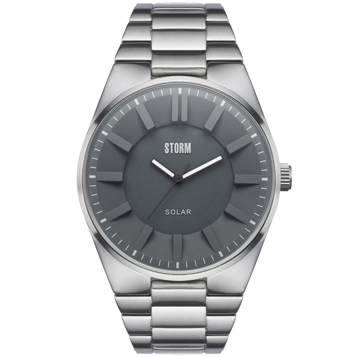 Storm Solaron Grey Mens Watch with Grey Dial and Silver Strap 47562/GY