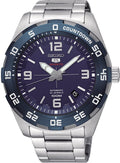 Seiko Sports Men's Automatic Watch with Blue Dial and SIlver Strap SRPB85K1
