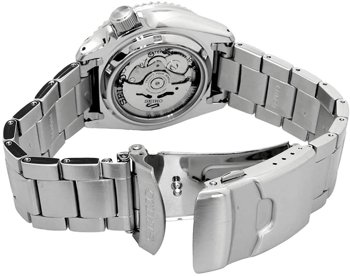 Seiko 5 Mens Sports Automatic Watch with Orange Dial SRPD59K1