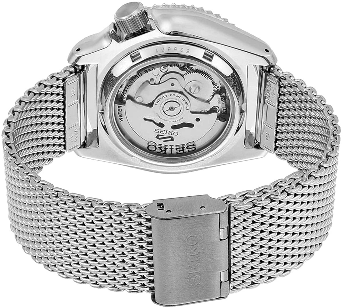 Gwylio Awtomatig i Ddynion Seiko 5 Sports gyda Strap Milanese SRPD67K1
