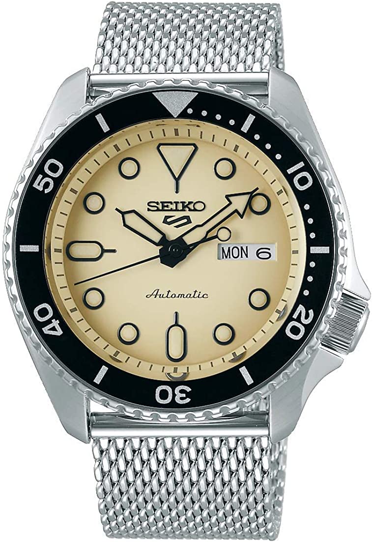 Gwylio Awtomatig i Ddynion Seiko 5 Sports gyda Strap Milanese SRPD67K1