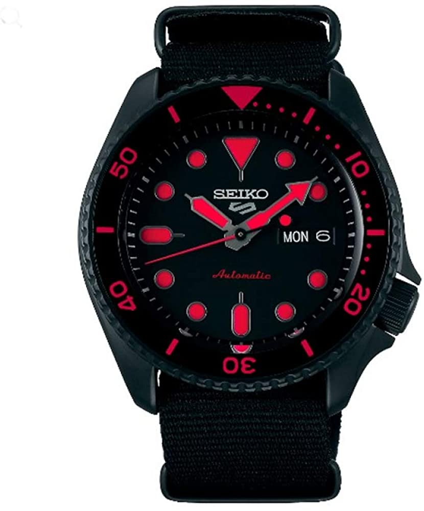 Seiko 5 Sports Men's Analogue Automatic Watch with Black Nylon Strap SRPD83K1