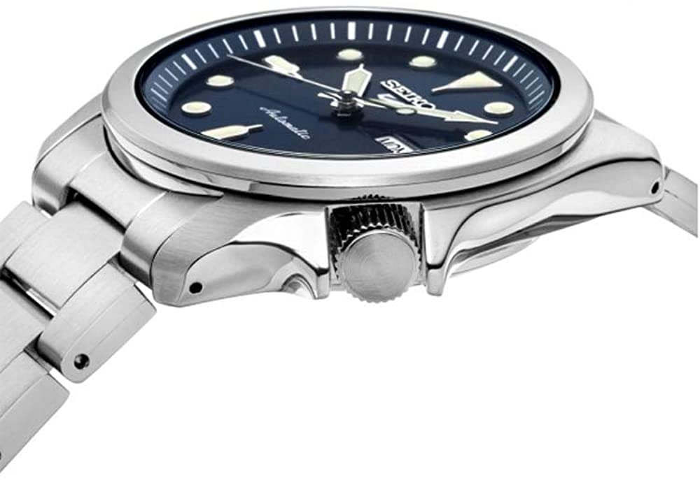 Gwylio Awtomatig Dynion Seiko 5 gyda Strap Dur Di-staen SRPE53K1