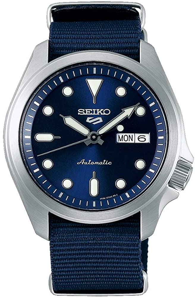 Seiko 5 Sports Men's Automatic Watch with Blue Nylon Strap SRPE63K1