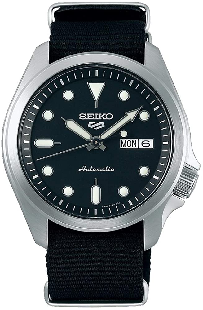 Gwylio Awtomatig Dynion Seiko 5 Sports gyda Strap Neilon SRPE67K1