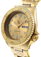 Seiko 5 Sports Mens Automatic Watch with Gold Bracelet SRPE74K1