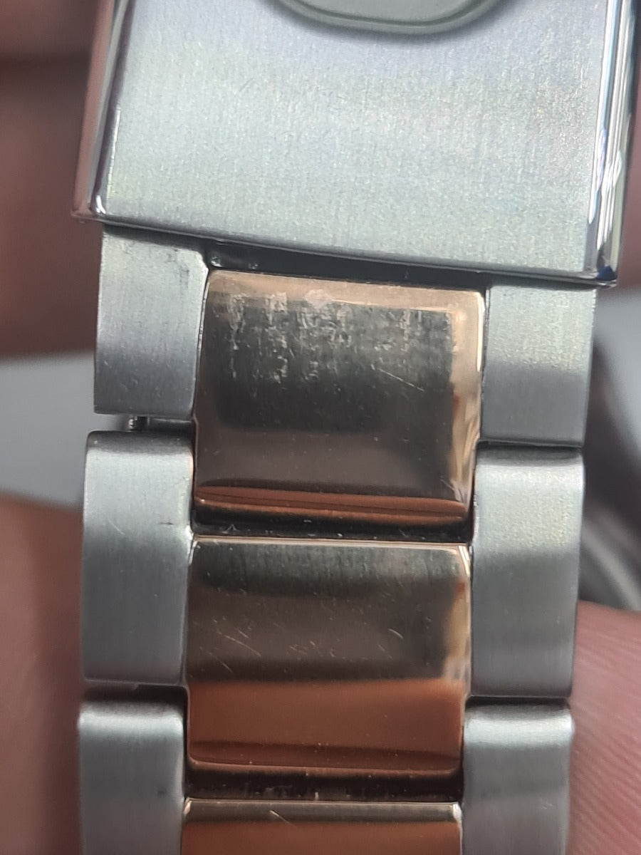 Seiko 5 Sports Mens Automatic Watch with Silver and Rose Gold Bracelet SRPE58K1