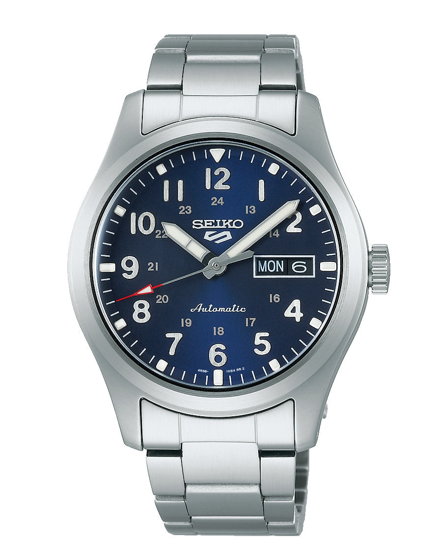 Seiko 5 Sports Gents Automatic Watch with Blue Dial and Stainless Steel Bracelet SRPG29K1 *Refurbished*