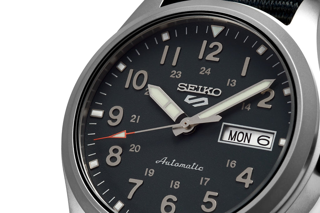 Seiko 5 Sports Gents Automatic Watch with Grey Dial and Grey Nylon Strap SRPG31K1