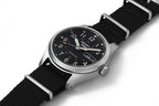 Seiko 5 Sports Gents Automatic Watch with Black Dial and Black Nylon Strap SRPG37K1