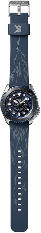 Seiko 5 Sports One Piece ‘Sabo’ Automatic Watch with Blue Dial and Blue Silicone Strap SRPH71K1