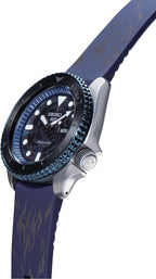Seiko 5 Sports One Piece ‘Sabo’ Automatic Watch with Blue Dial and Blue Silicone Strap SRPH71K1