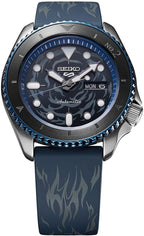 Seiko 5 Sports One Piece ‘Sabo’ Automatic Watch with Blue Dial and Blue Silicone Strap SRPH71K1