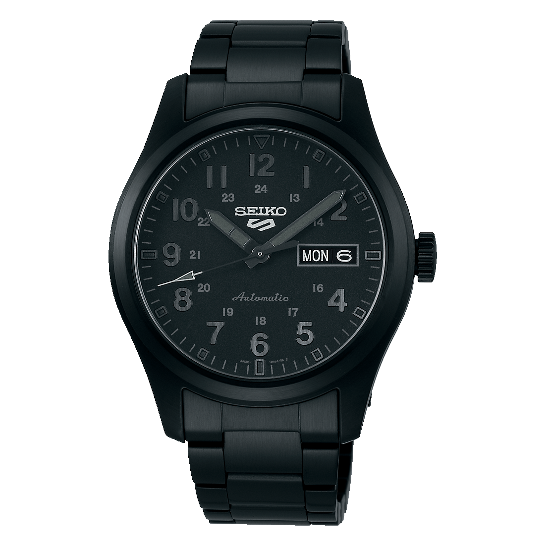 Seiko 5 Sports Men's Automatic Watch with Black Dial and Black Strap SRPJ09K1