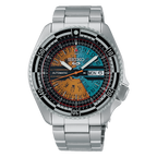 Seiko 5 Sports Kosuke Kawamura Limited Edition Mens Watch with Orange/Blue Dial and Stainless Steel Bracelet SRPJ41K1