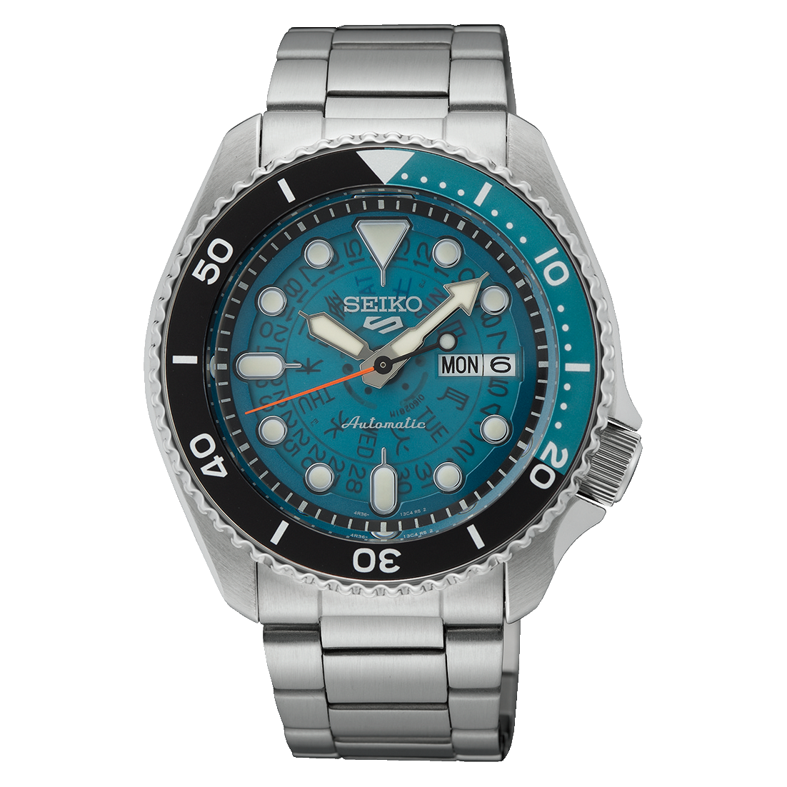 Seiko 5 Sports SKX Green Skeleton Gents Automatic Watch SRPJ45K1
