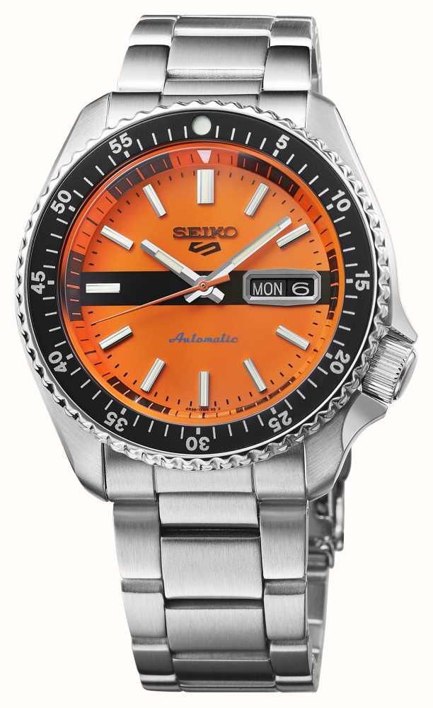 Seiko 5 Sports Special Edition Retro Colour Automatic Orange Dial Watch SRPK11K1 *Refurbished*