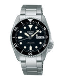 Seiko 5 Sports SKX ‘Midi’ Automatic Watch with Black Dial and Silver Bracelet SRPK29K1