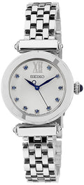 SRZ399P1 Seiko Women's Quartz Analogue Watch-White Face-Grey Steel Bracelet