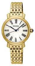 Seiko Ladies Analogue Quartz Watch with Gold Stainless Steel Bracelet SRZ498P1
