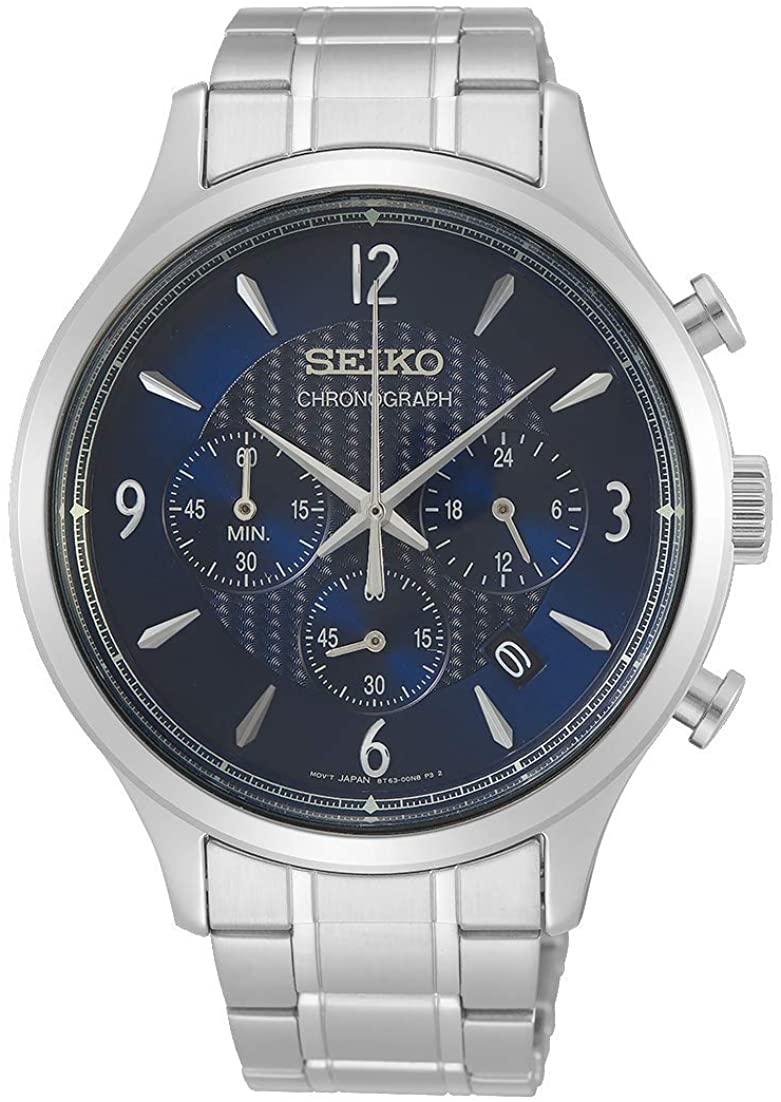 Gwylio Chronograph i Ddynion Seiko gyda Breichled Dur Di-staen SSB339P1