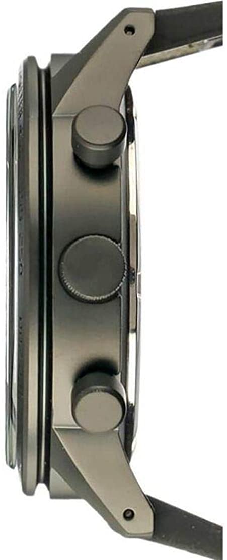 Gwylio Cronograff Dynion Seiko gyda Deial Du a Strap Werdd SSB369P1