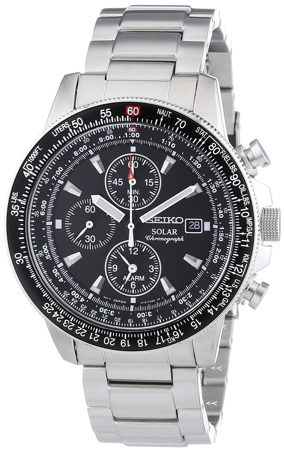 Seiko Men Stainless Steel Bracelet Solar Watch SSC009P1
